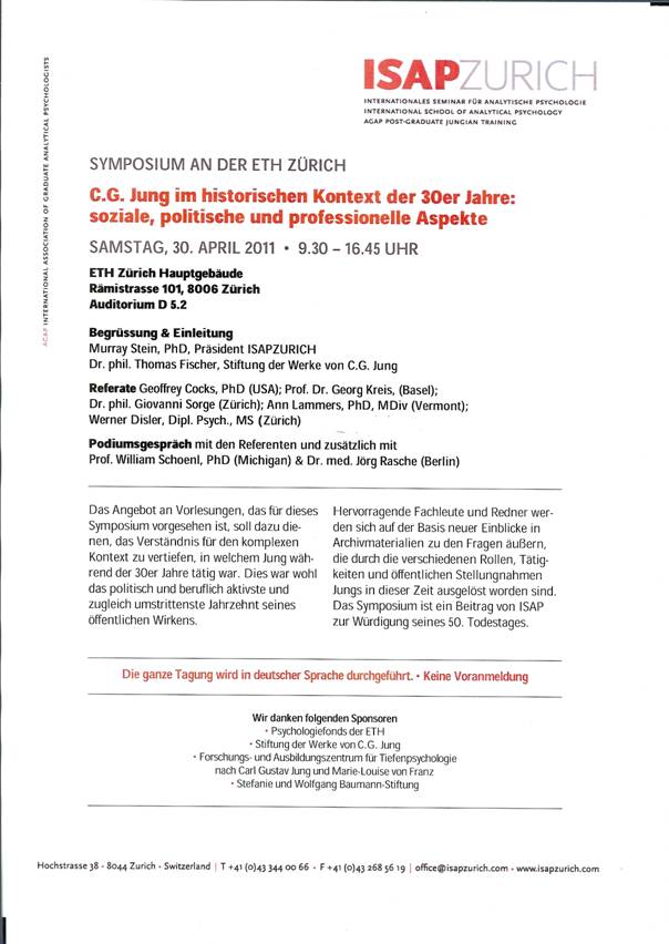 C.G. Jung in den Dreissigern